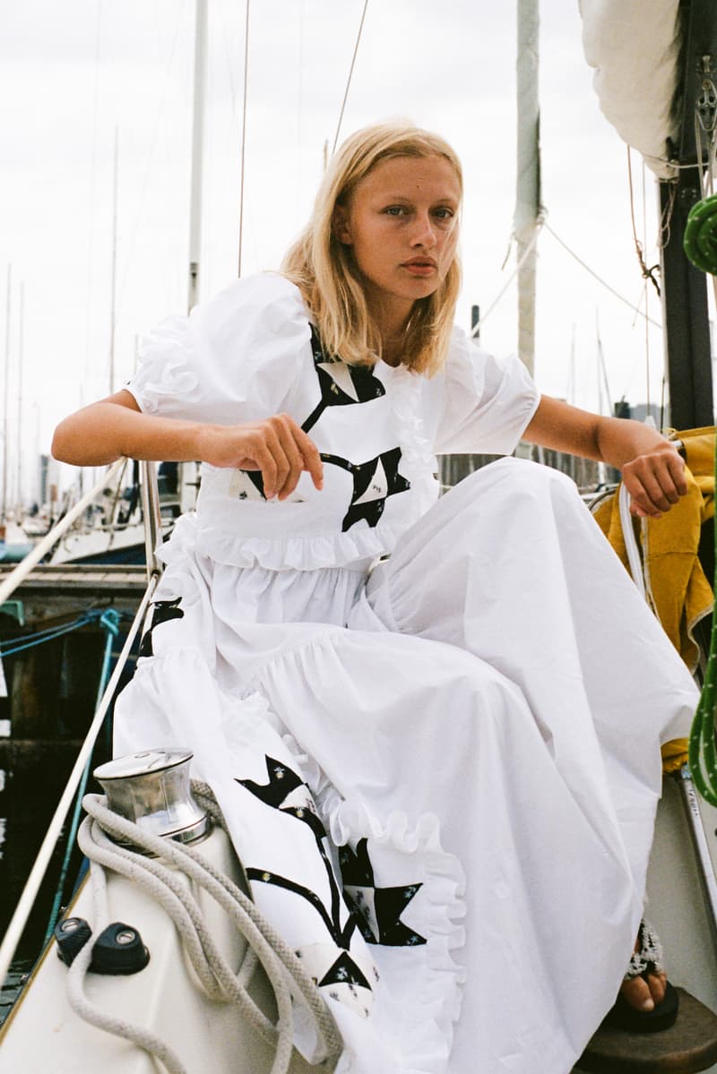 Cecilie Bahnsen Encore 3 Upcycled Collection Danish Designer Lookbook Sustainable Scandinavian Feminine Dresses Gowns Prints 