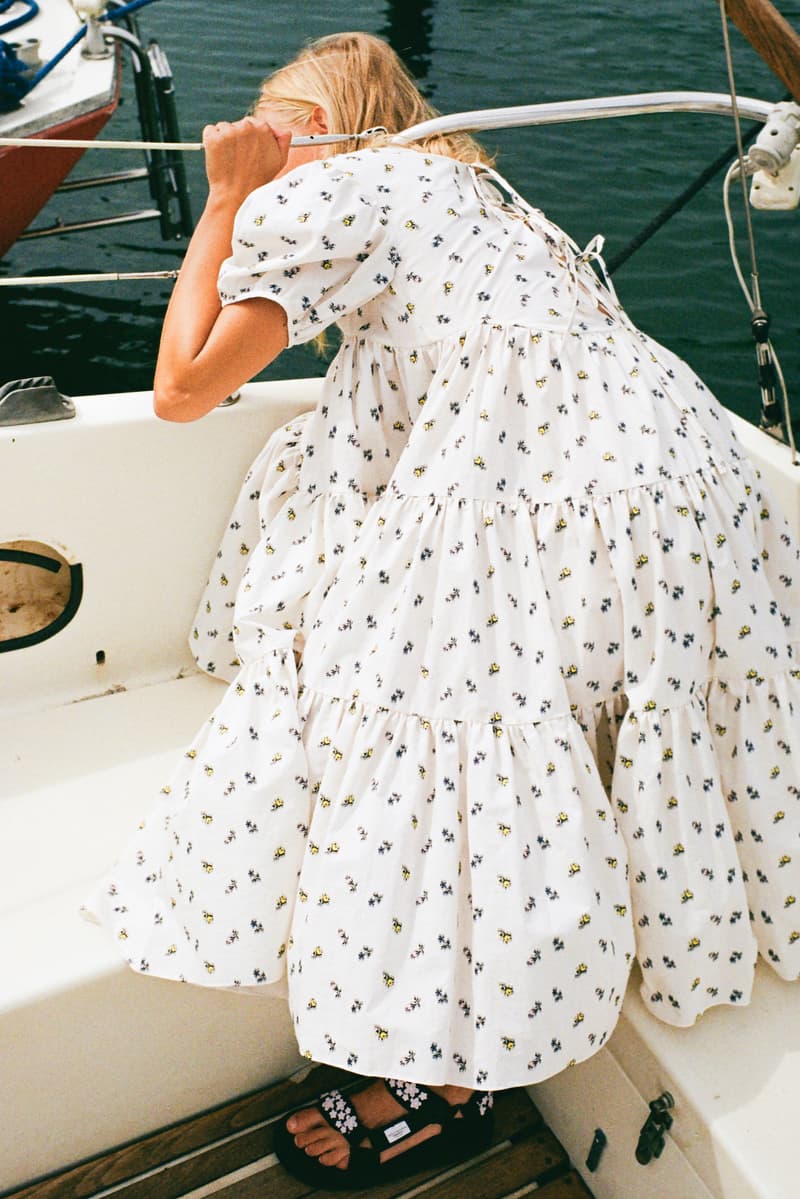 Cecilie Bahnsen Encore 3 Upcycled Collection Danish Designer Lookbook Sustainable Scandinavian Feminine Dresses Gowns Prints