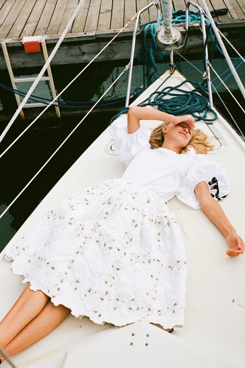 Cecilie Bahnsen Encore 3 Upcycled Collection Danish Designer Lookbook Sustainable Scandinavian Feminine Dresses Gowns Prints
