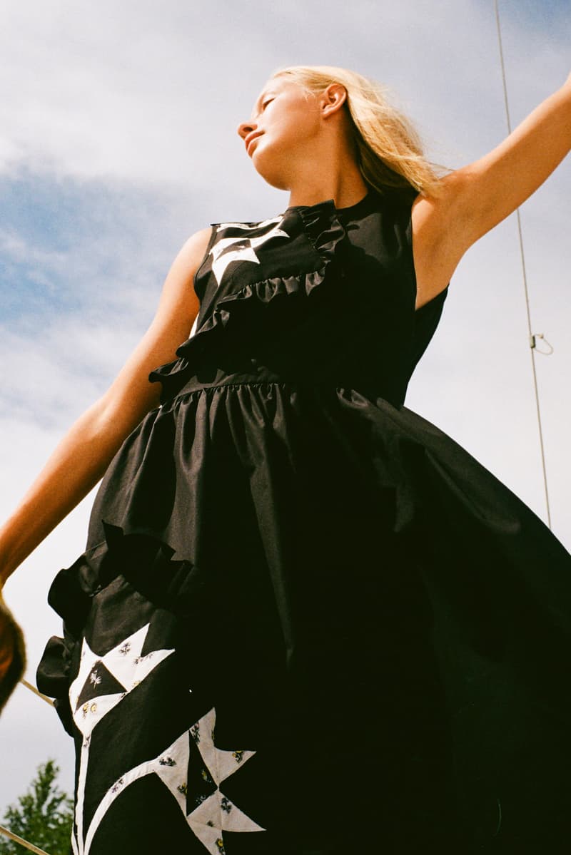 Cecilie Bahnsen Encore 3 Upcycled Collection Danish Designer Lookbook Sustainable Scandinavian Feminine Dresses Gowns Prints