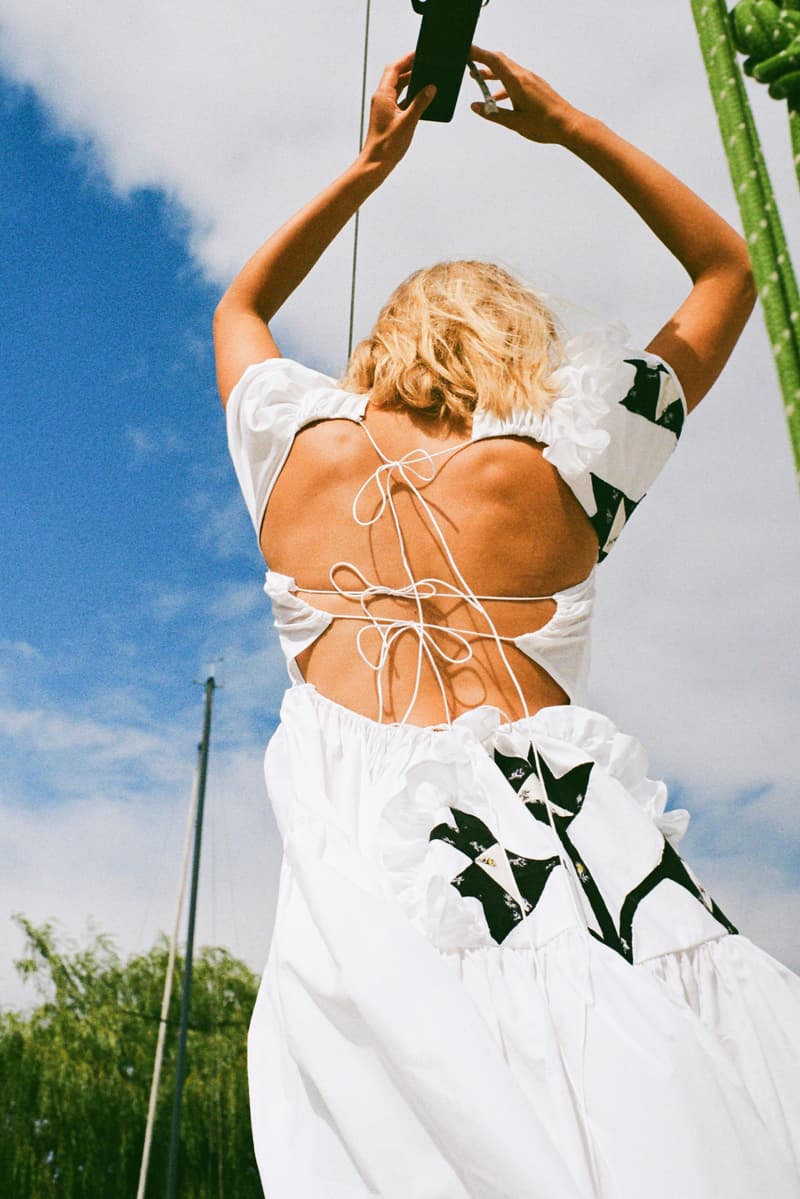 Cecilie Bahnsen Encore 3 Upcycled Collection Danish Designer Lookbook Sustainable Scandinavian Feminine Dresses Gowns Prints