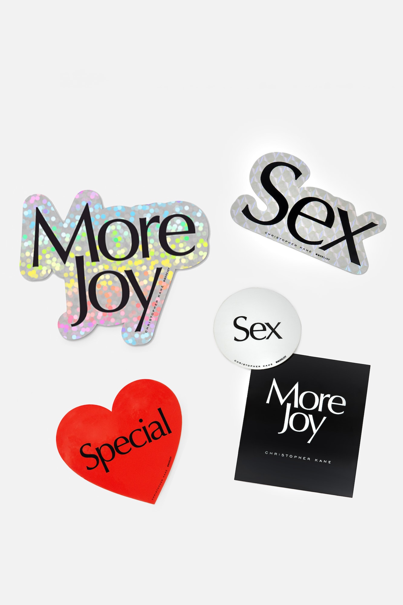 Christopher Kane More Joy Festive Collection Release Earrings Door Mat Vinyl Robe Sex Print Love 