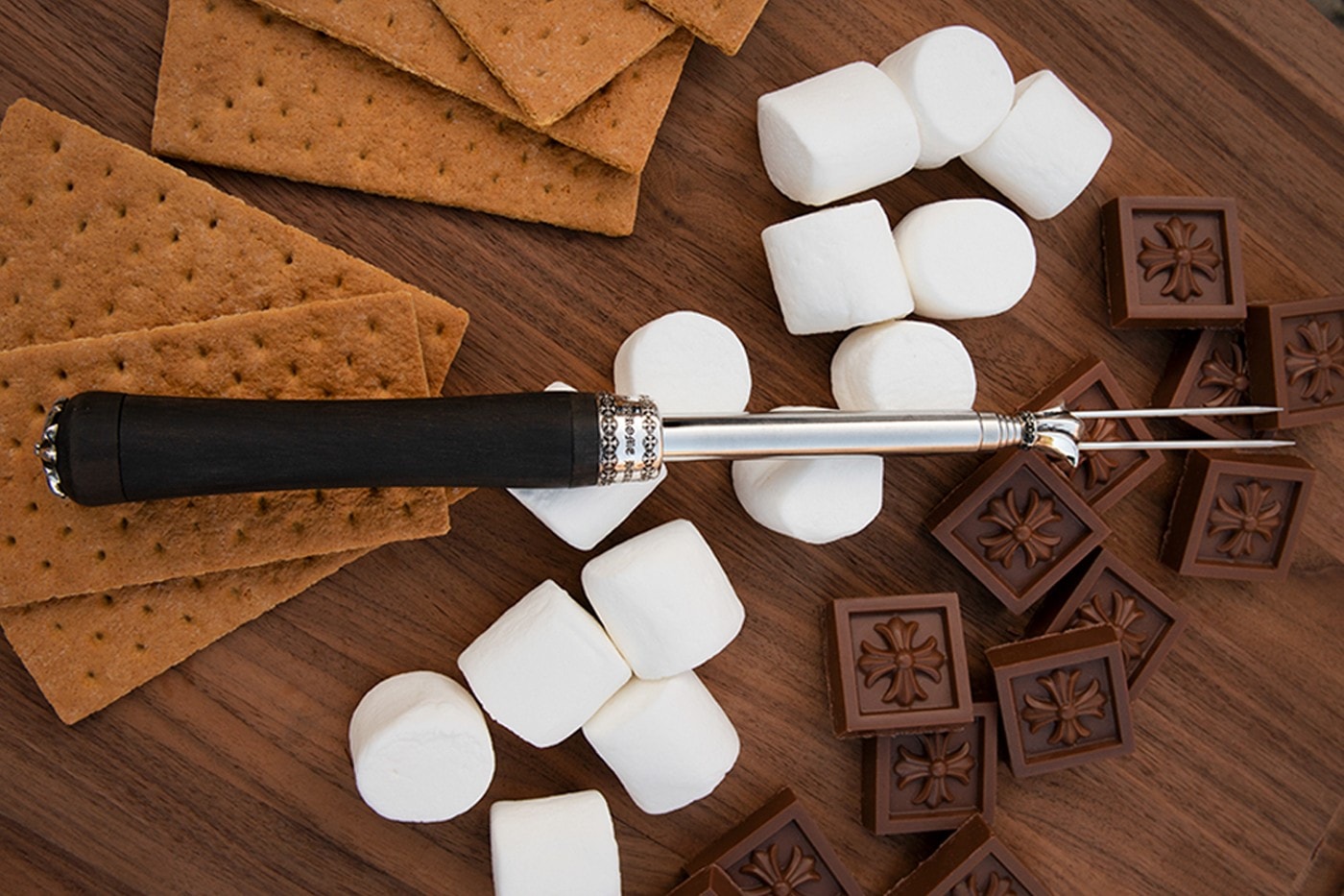Chrome Hearts Marshmallow Skewer BBQ Stick Release S'Mores Silver Luxury Design