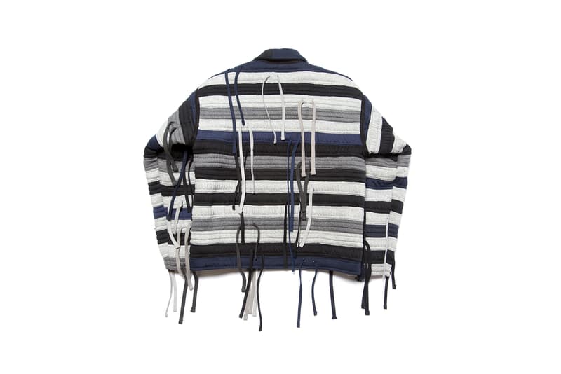 clothsurgeon nike waist band jacket vest reconstructed project sustainable navy blue white black