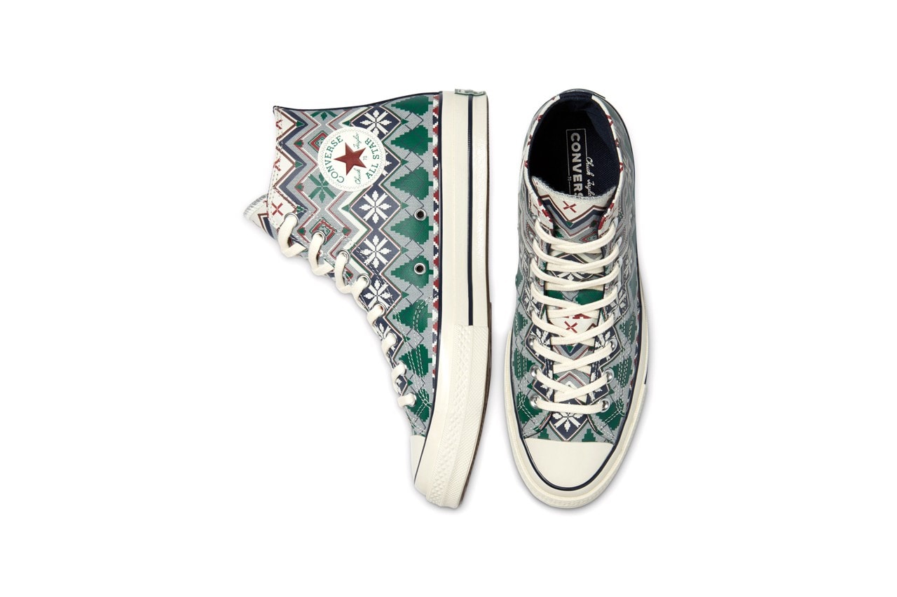 converse christmas holiday sweater pack chuck 70 sneakers release ash stone egret obsidian black
