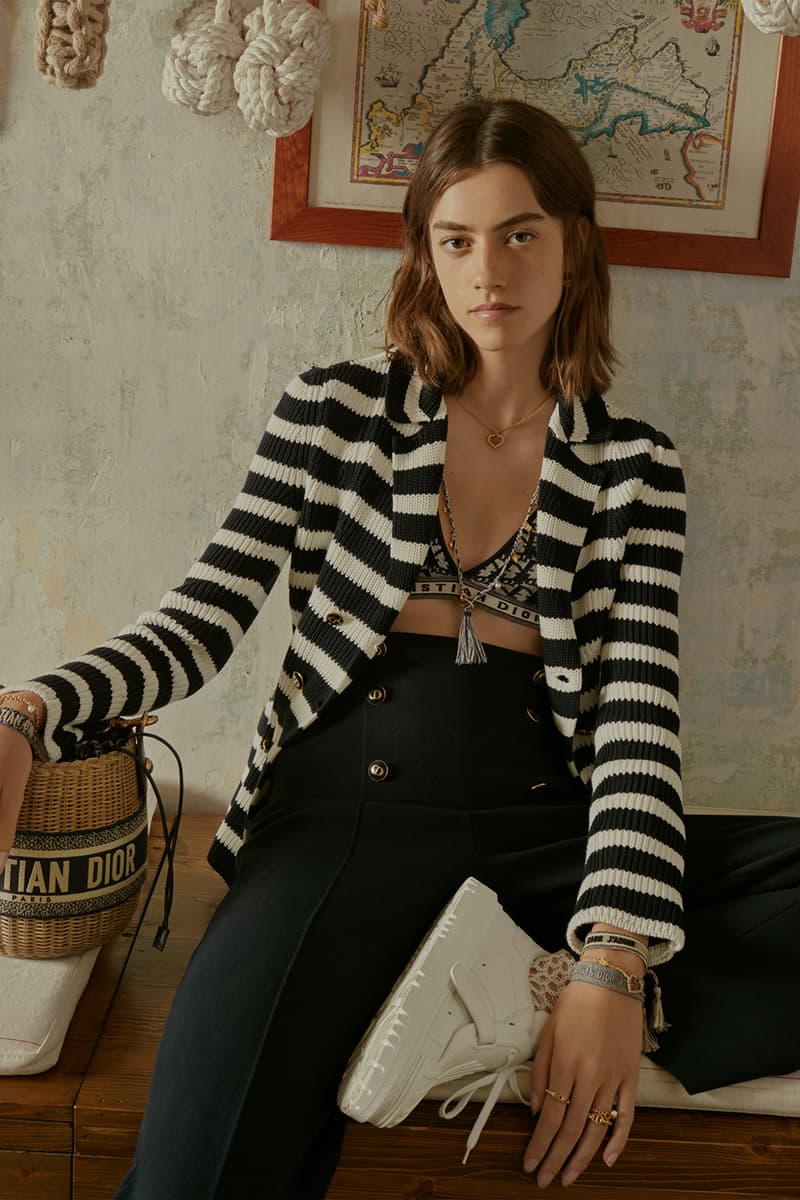 dior chez moi loungewear collection hoodies pajamas maria grazia chiuri scarves robes sneakers hat