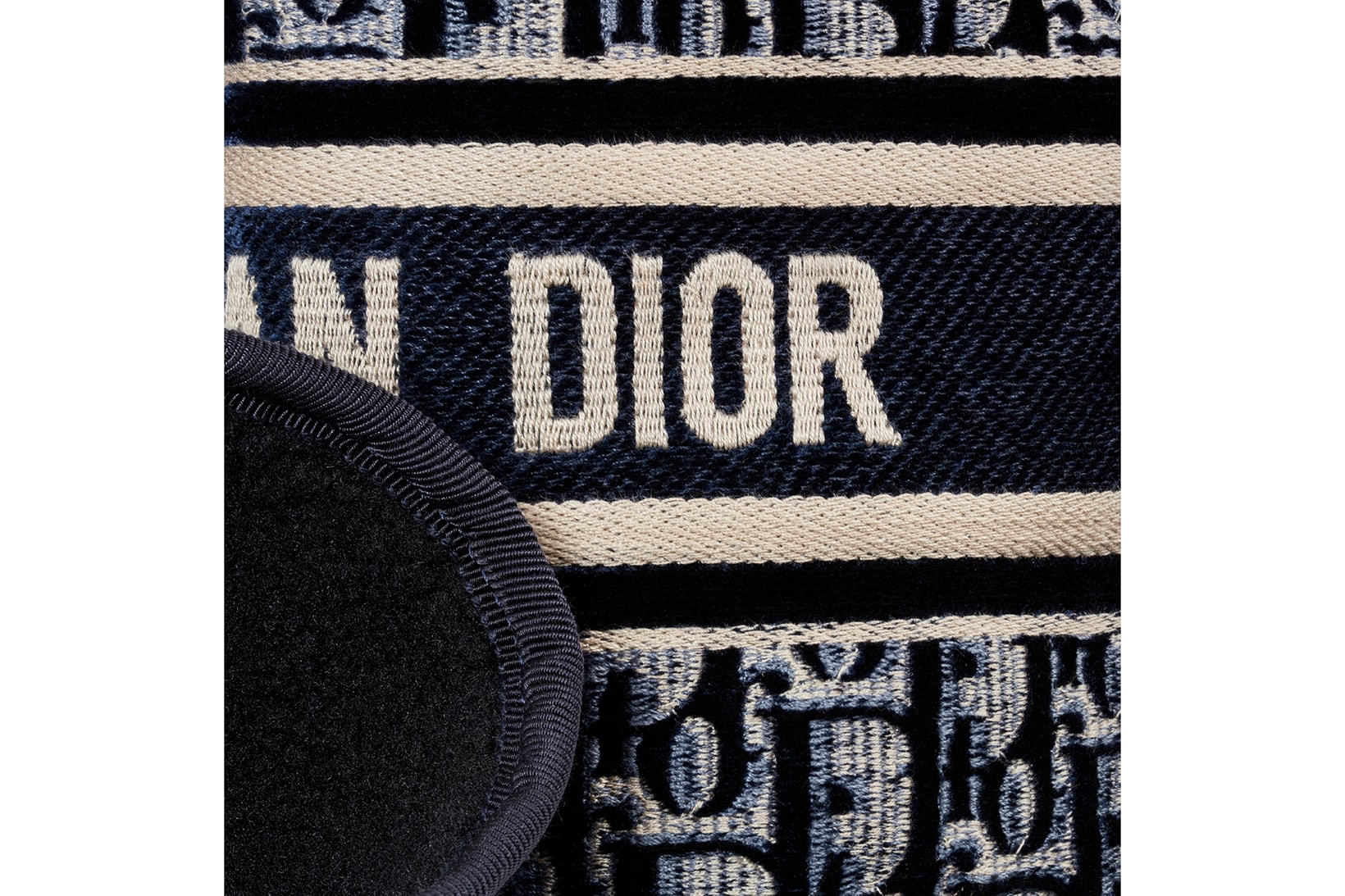 Dior Chez Moi Slides Ankle Boots Oblique Embroidered Velvet Blue