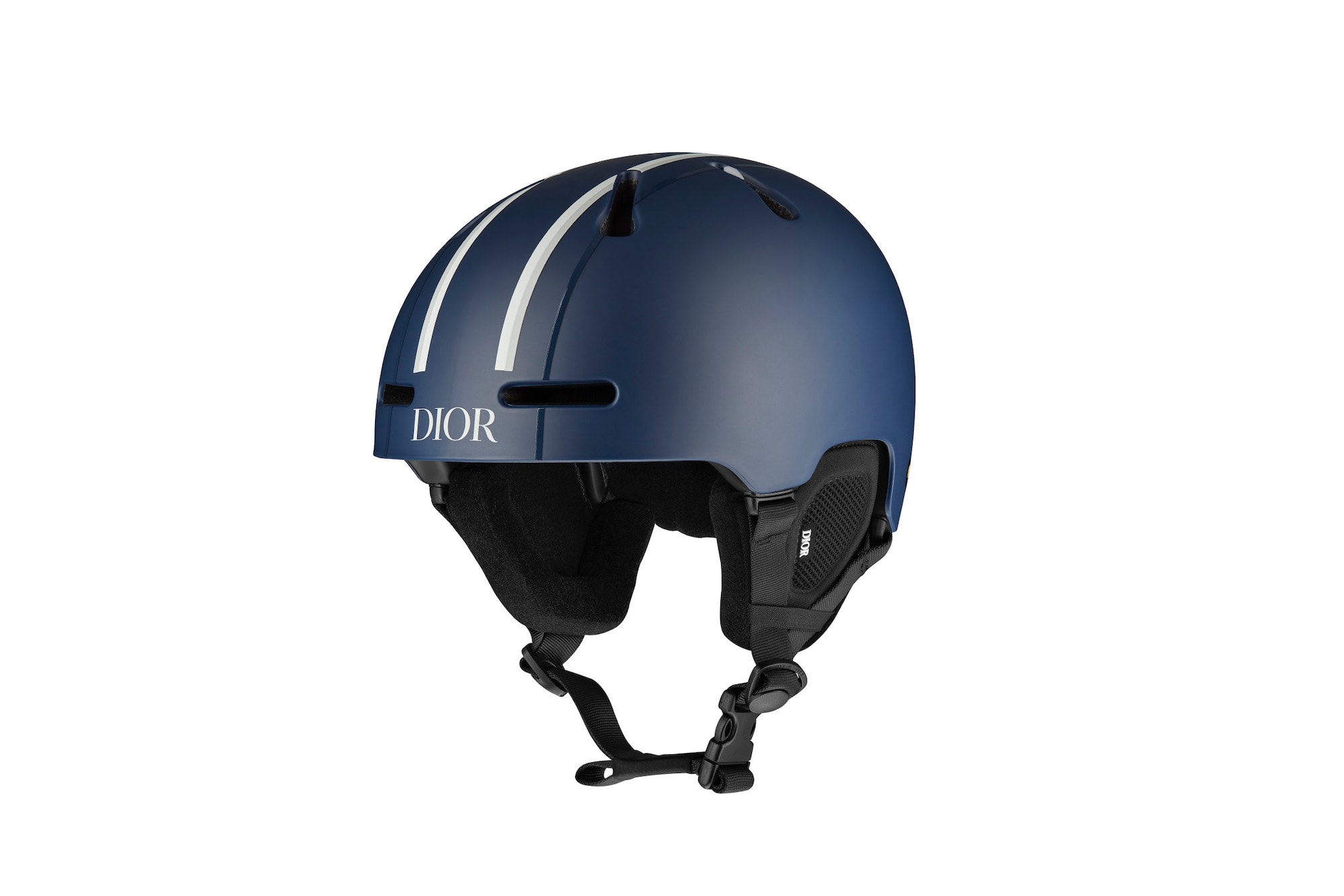 Dior Monogram Ski Capsule Collection Snowboard Helmet Logo Oblique Print Navy Blue Sport