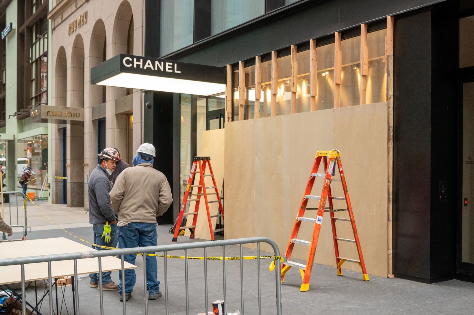 Chanel Store New York City Election Day Boarded Up