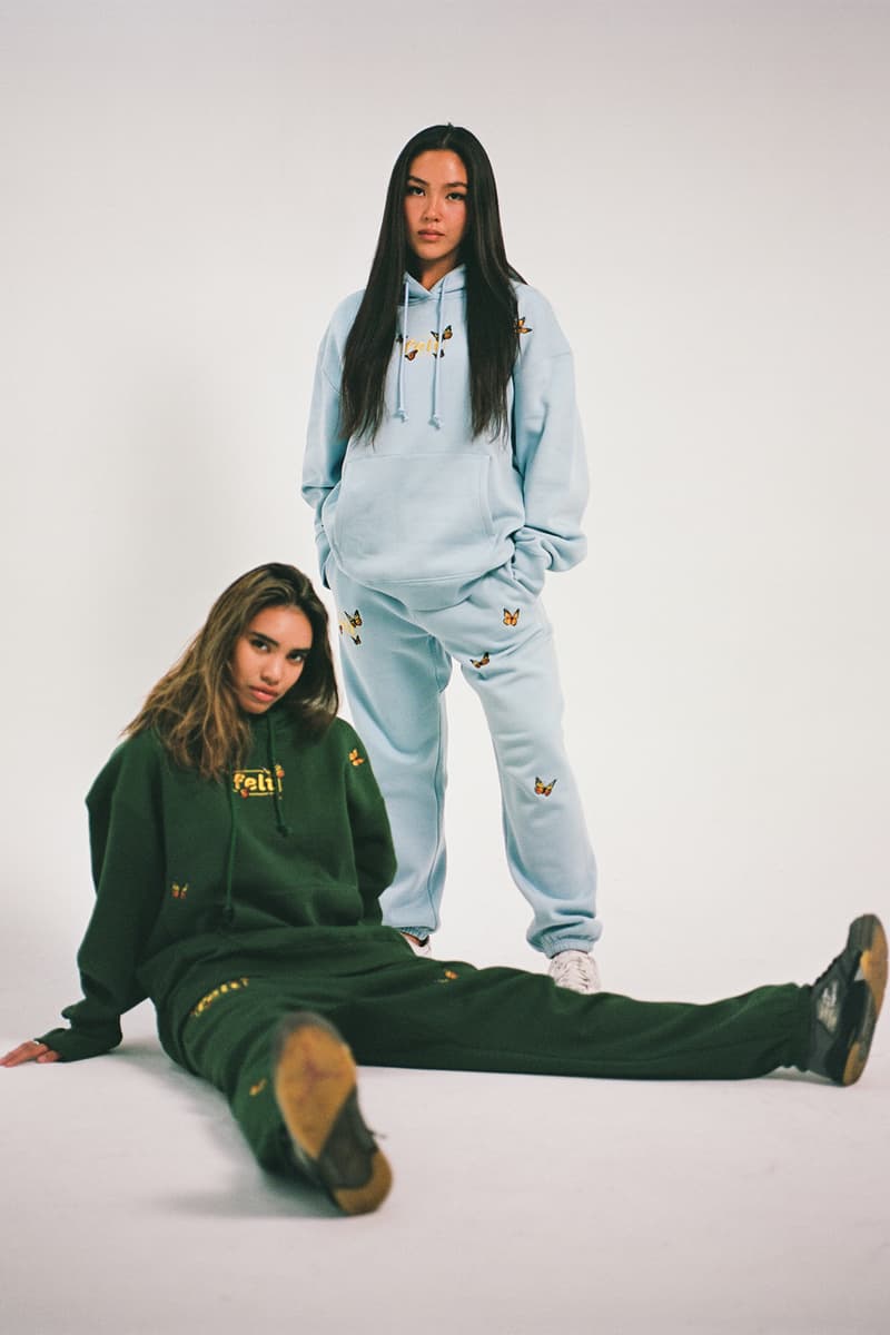 Felt Fall/Winter 2020 Collection Butterfly Hoodie Green Blue