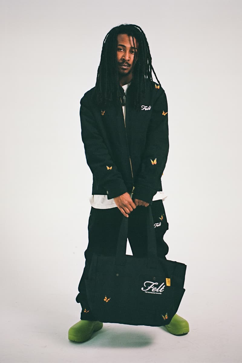 Felt Fall/Winter 2020 Collection Butterfly Jacket Pants Bag Black
