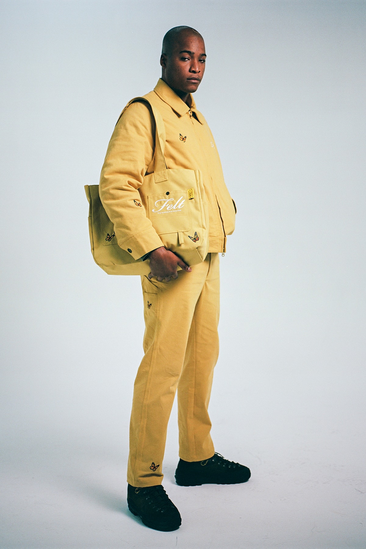 Felt Fall/Winter 2020 Collection Butterfly Jacket Pants Bag Yellow