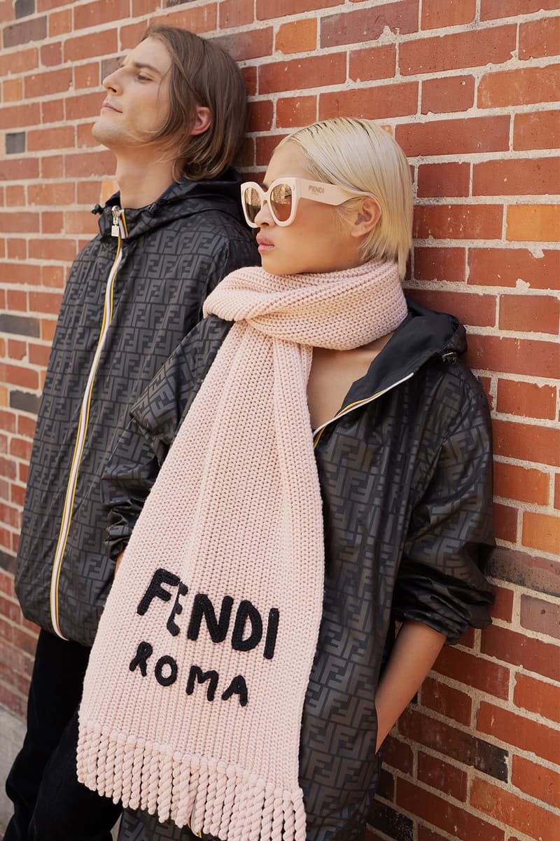 fendi k-way collaboration ff logo reversible jackets windbreakers outerwear release