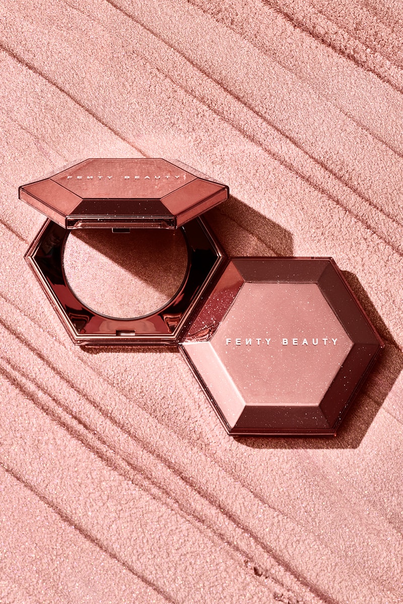 fenty beauty rihanna diamond bomb all over veil highlighter rose rave royal icing new shades makeup