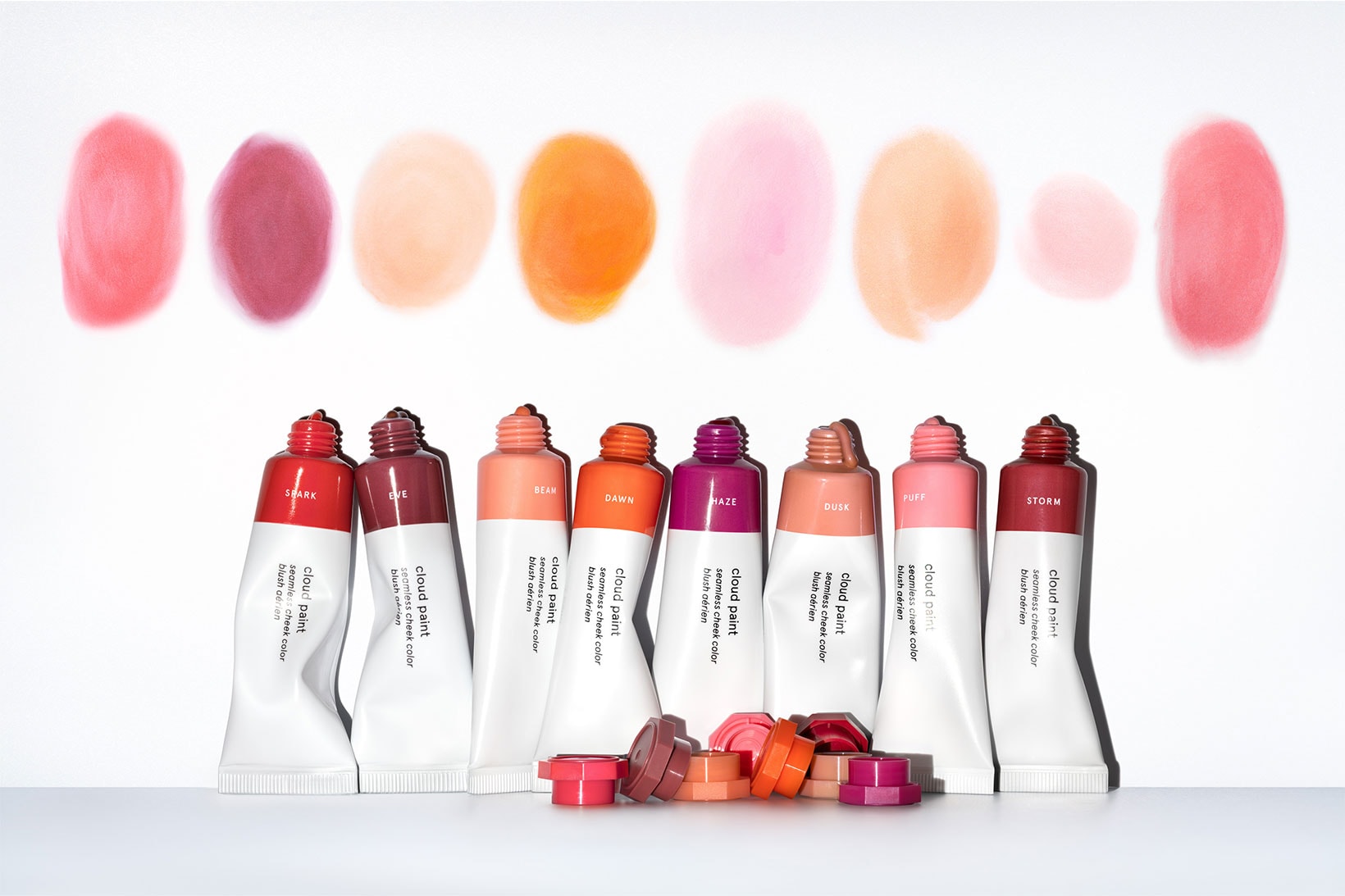 glossier cloud paint new shades colors liquid blushes spark eve release