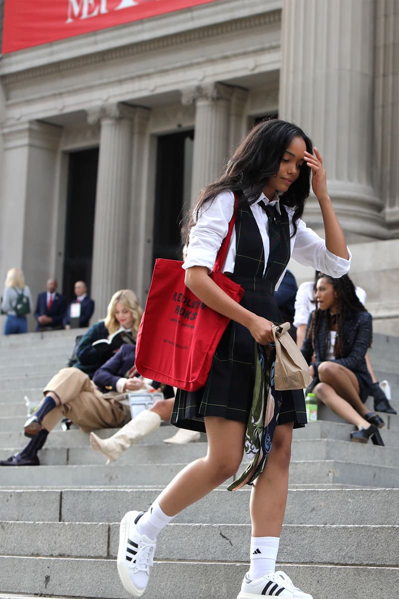 gossip girl reboot hbo max first look whitney peak eli brown on set production tv shows television new york city