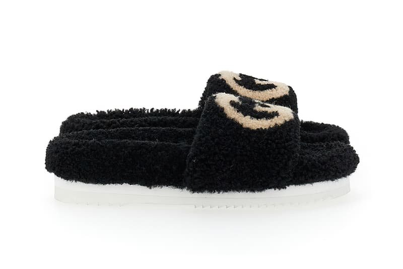 Gucci Eileen slides Shearling GG Logo Teddy Slippers Holiday 2020 Fall Winter Beige Black