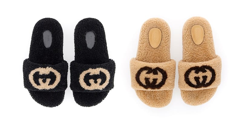 fuzzy gucci slides