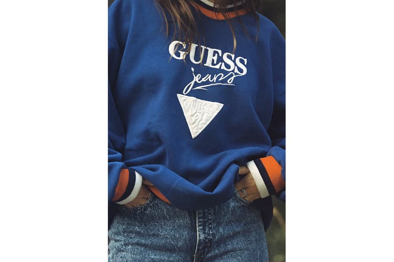 guess vintage jeans denim program 80s 90s triangle logo jackets vests sweaters launch