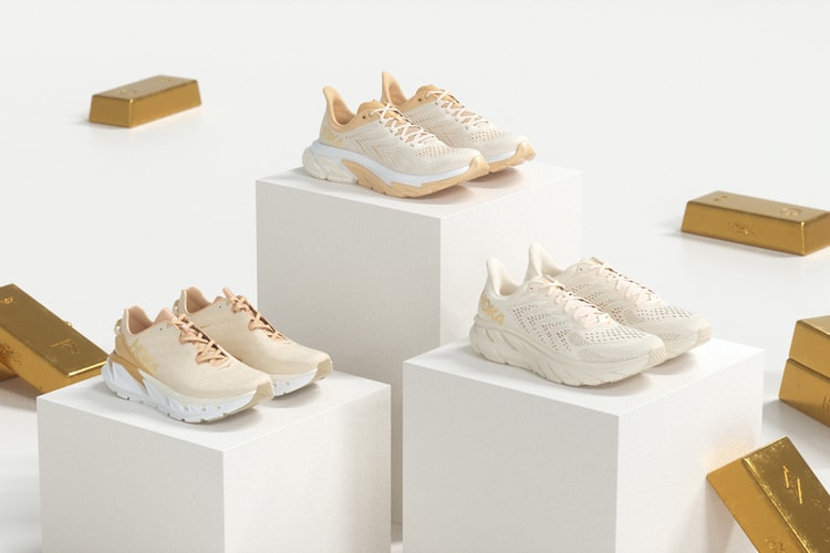 Sneaker Brand HOKA ONE ONE Drops Three Limited-Edition Gold Runners