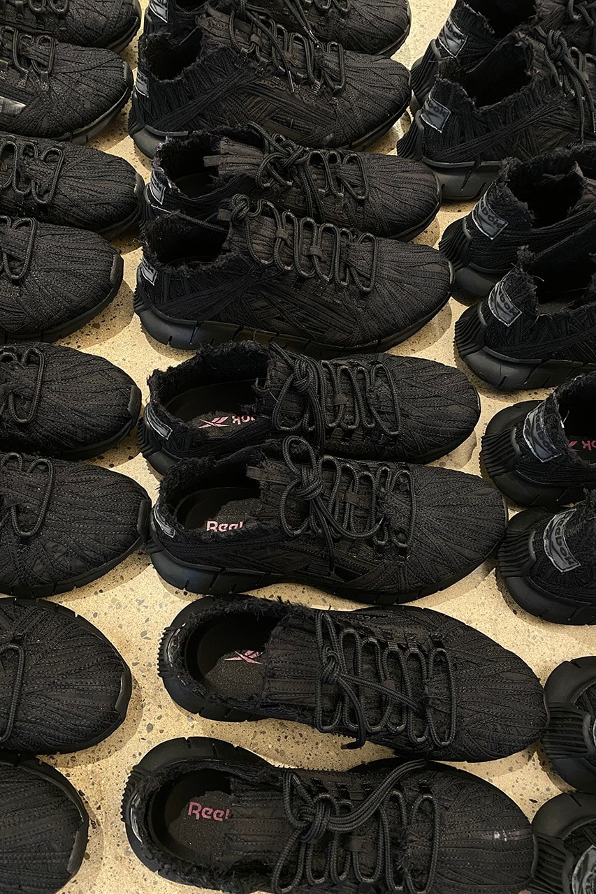 KANGHYUK x Reebok Zig Kinetica Advanced Concepts Release Sneaker Shoe Black White Red Leftover Materials