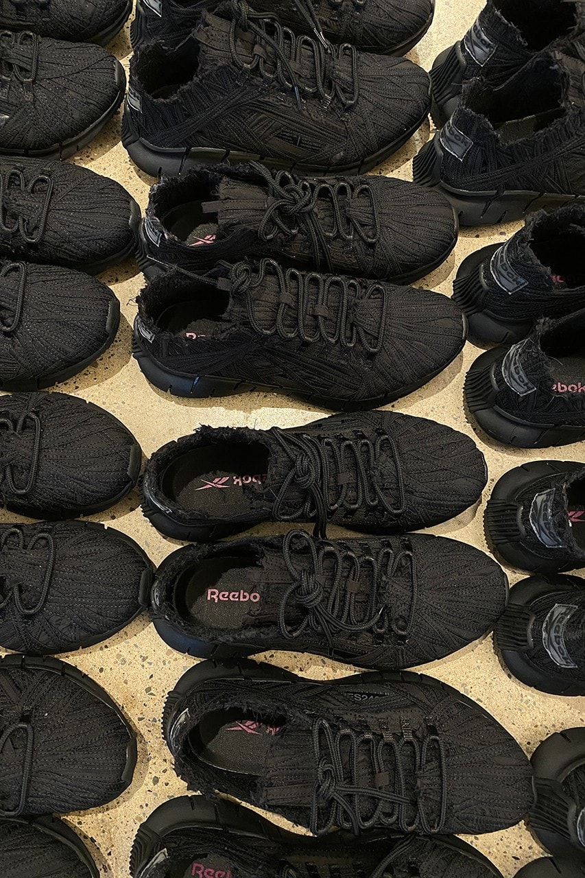 KANGHYUK x Reebok Zig Kinetica Advanced Concepts Release Sneaker Shoe Black White Red Leftover Materials