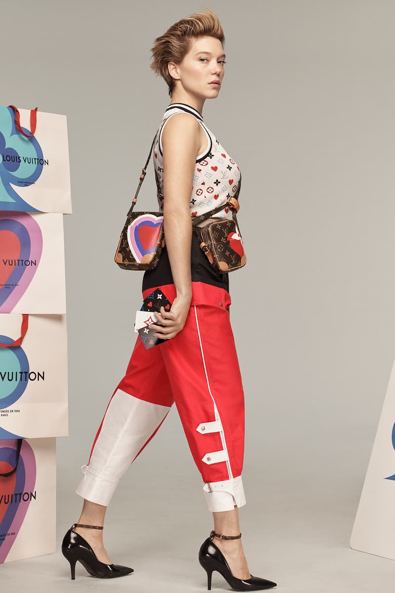 Louis Vuitton Cruise 2021 Card Game Suit Collection Campaign Bag Heart Monogram