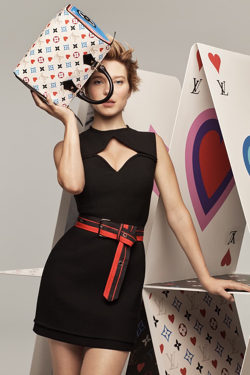 Louis Vuitton Cruise 2021 Card Game Suit Collection Campaign Bag Heart Monogram