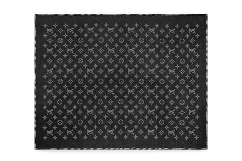 Louis Vuitton Monogram Logo Wool Blanket Brown Black Luxury Home Accessories