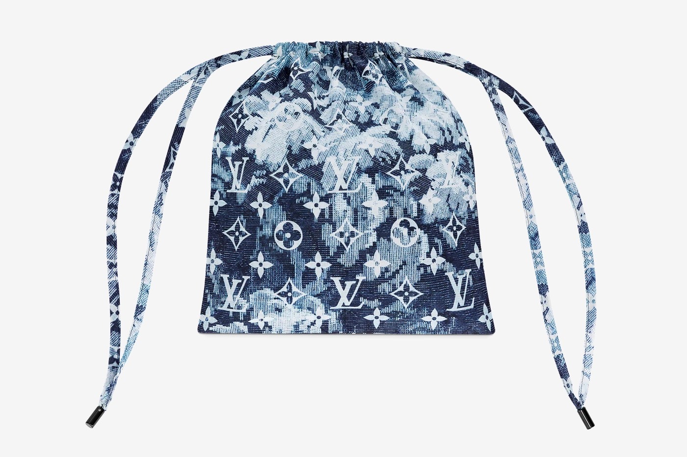 Louis Vuitton Face Mask Bandana COVID-19 Set Monogram Tapestry Print Blue White Logo Monogram 
