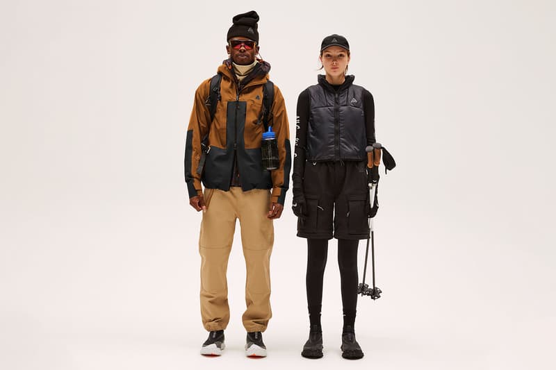 nike acg holiday winter collection gore-tex outdoor jackets puffers hoodies vests mountain fly air nasu sustainable eco-friendly