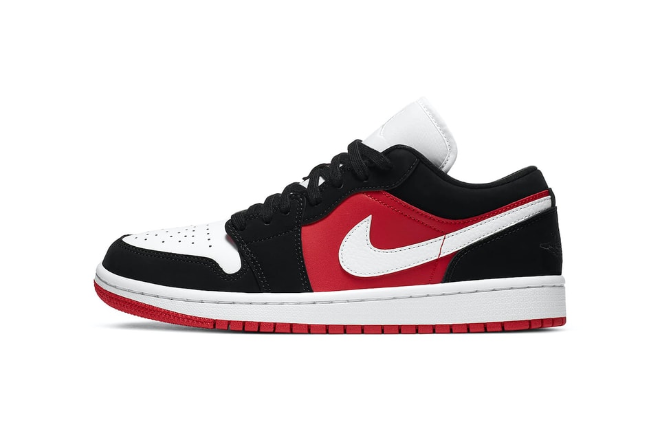 Nike Air Jordan 1 Low Black Red White Release Hypebae Nike Air Jordan 1 Low Black Red White Release Hypebae