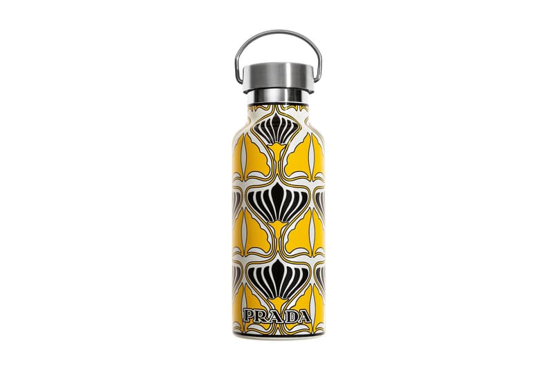 Prada Selfridges Holiday Pop-Up Capsule Collection Bags Accessories Water Bottle Fluffy Tote Bag Where to Buy Prada Logo