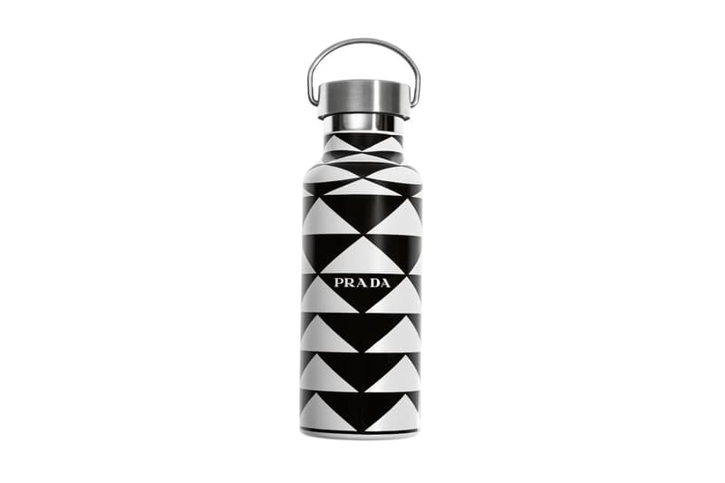 Prada Selfridges Holiday Pop-Up Capsule Collection Bags Accessories Water Bottle Fluffy Tote Bag Where to Buy Prada Logo