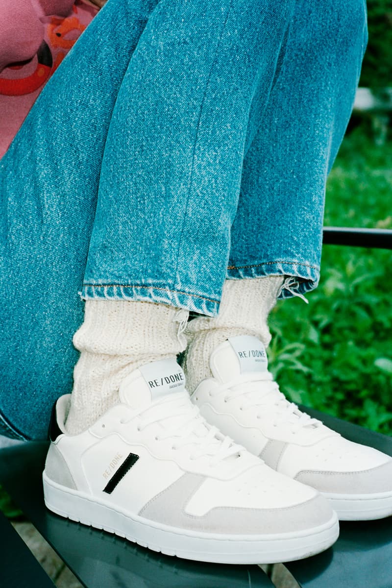 re done eco sneakers white gray colorway sustainable recycled shoes footwear sneakerhead