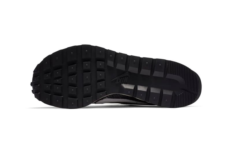 sacai nike collaboration vaporwaffle sneakers black white pink blue colorway sneakerhead footwear shoes chitose abe