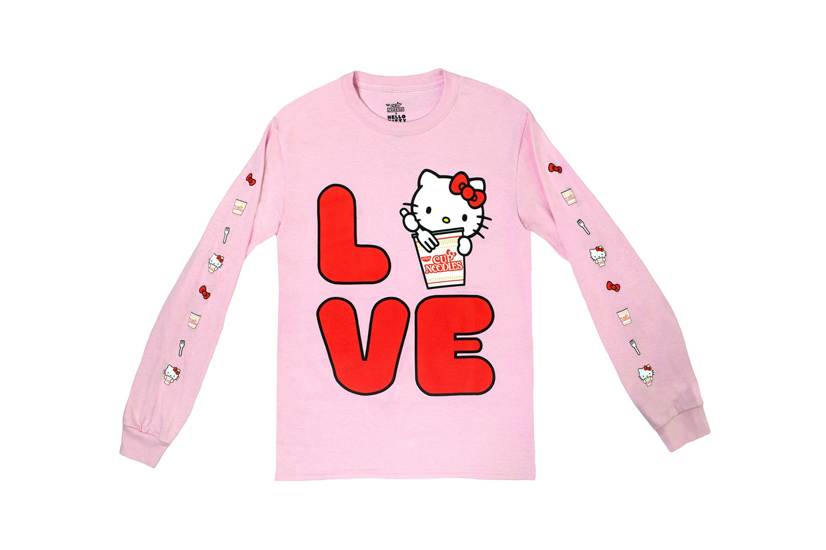 Hello Kitty Sanrio x Cup Noodles Collaboration Sweater Pink