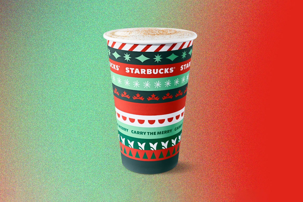 Starbucks Holiday Drinks Cup Peppermint Mocha Eggnog Latte Toasted White Chocolate Caramel Brulee Chestnut Praline