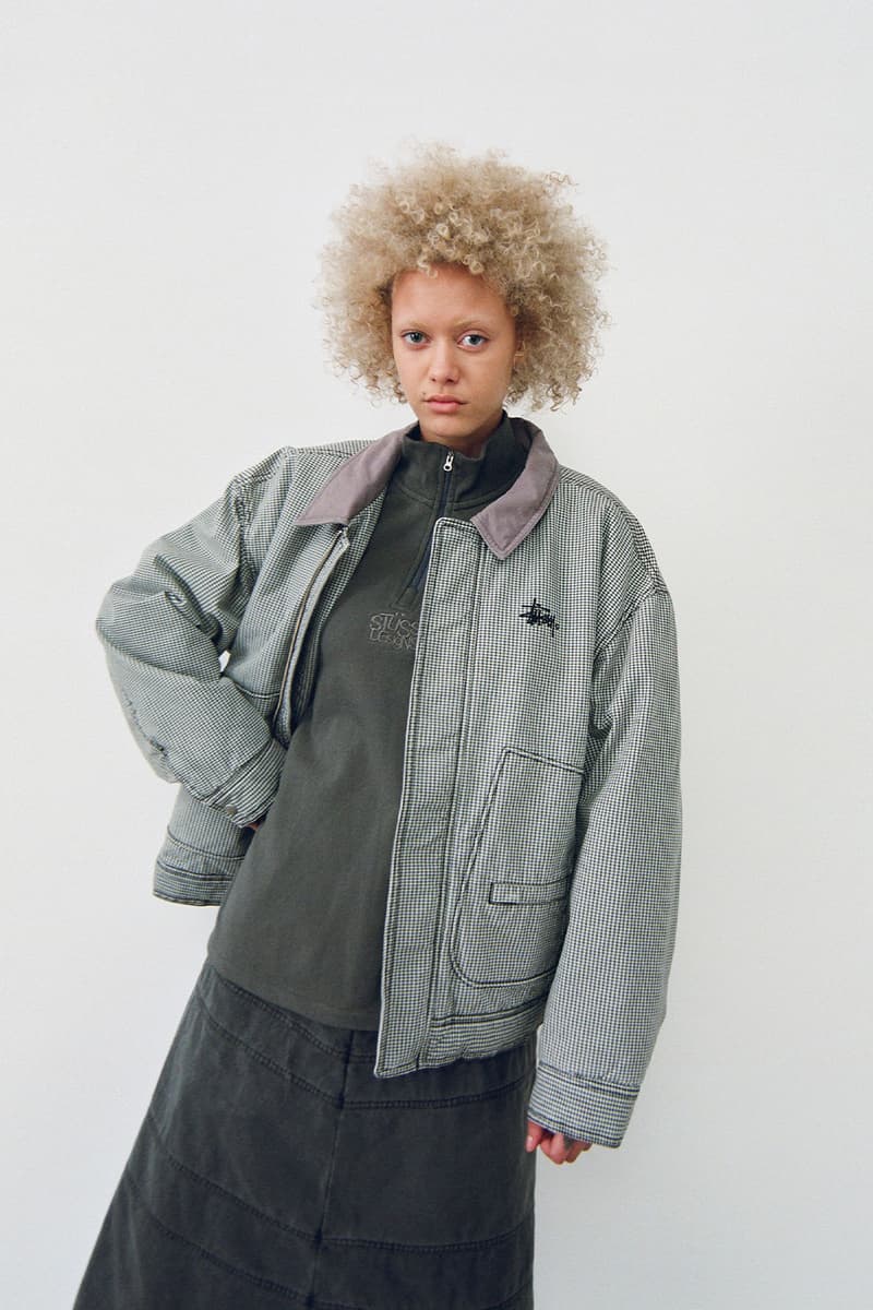 stussy holiday collection lookbook womenswear fall winter knit sweaters vests jackets release