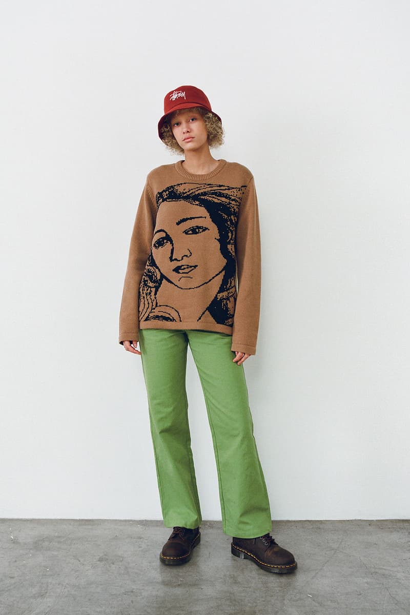 stussy holiday collection lookbook womenswear fall winter knit sweaters vests jackets release