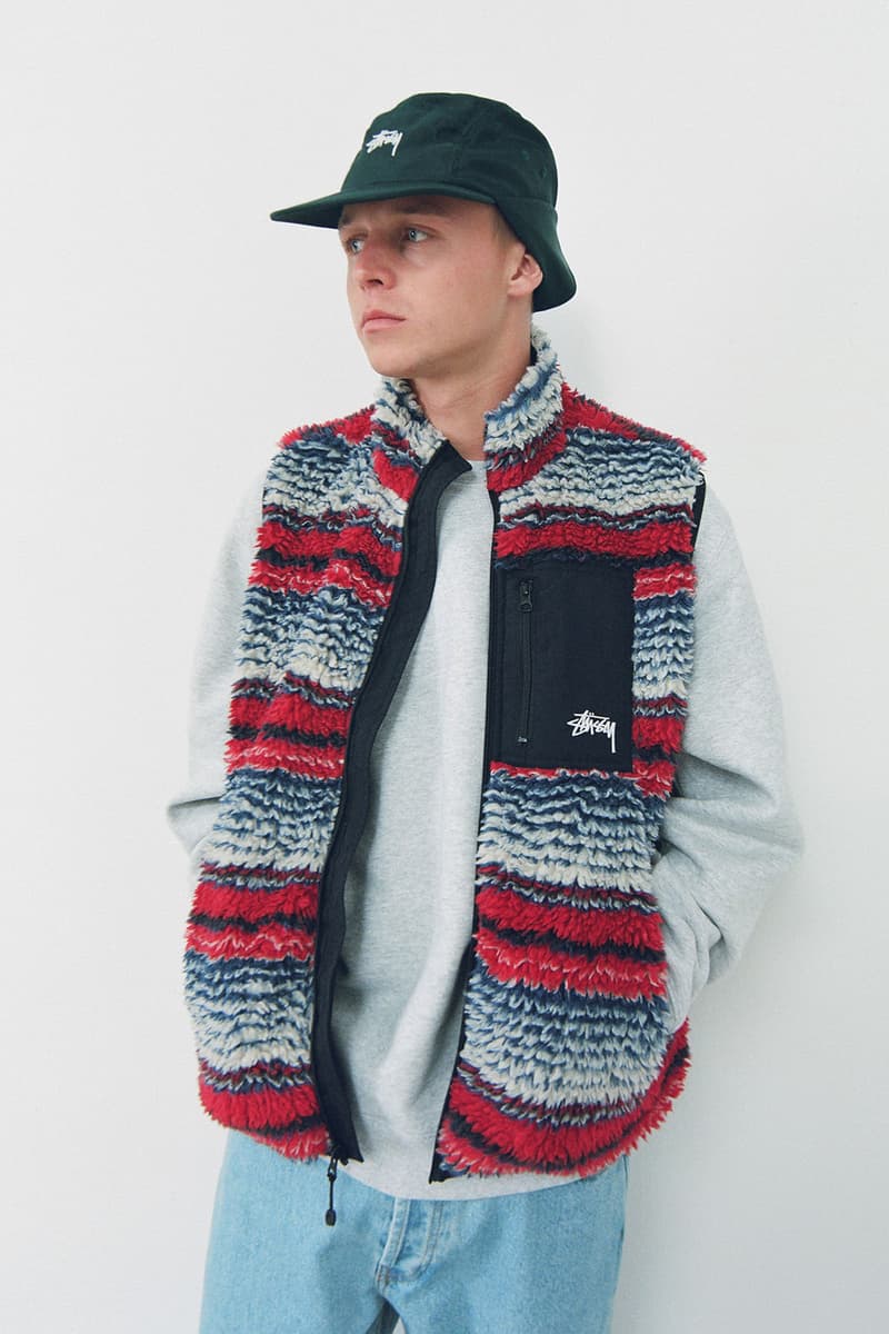 stussy holiday collection lookbook womenswear fall winter knit sweaters vests jackets release