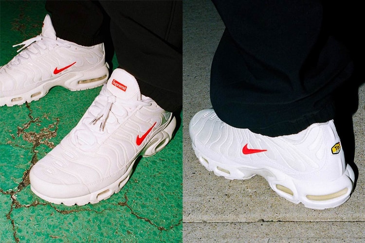 Supreme x Nike's Air Max Plus in "White/Red" Receives a Launch Date
