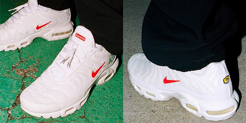 Supreme X Nike S Air Max Plus White Red Release Hypebae