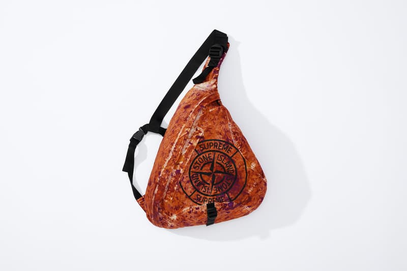 supreme stone island fall collaboration outerwear jackets hoodies bucket hats white black orange