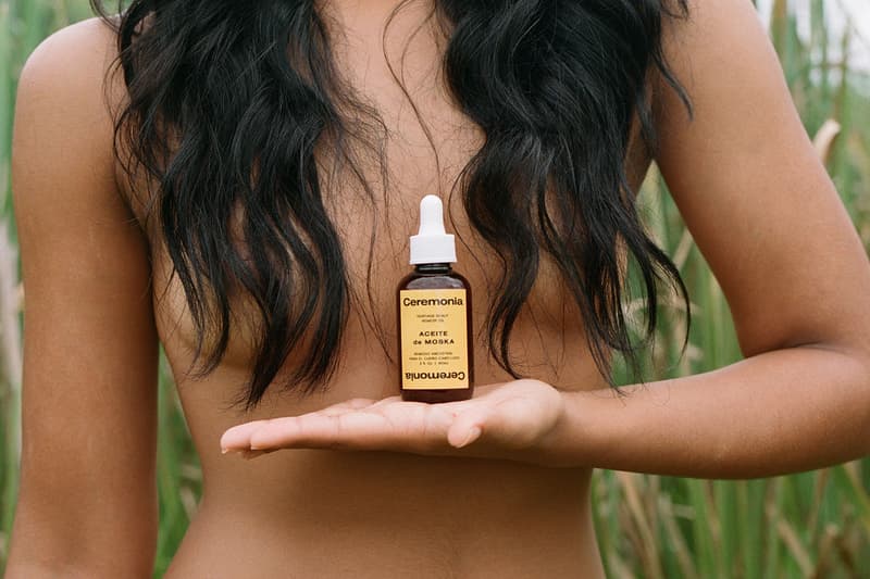 sustainable eco-friendly haircare routine nude ceremonia oil