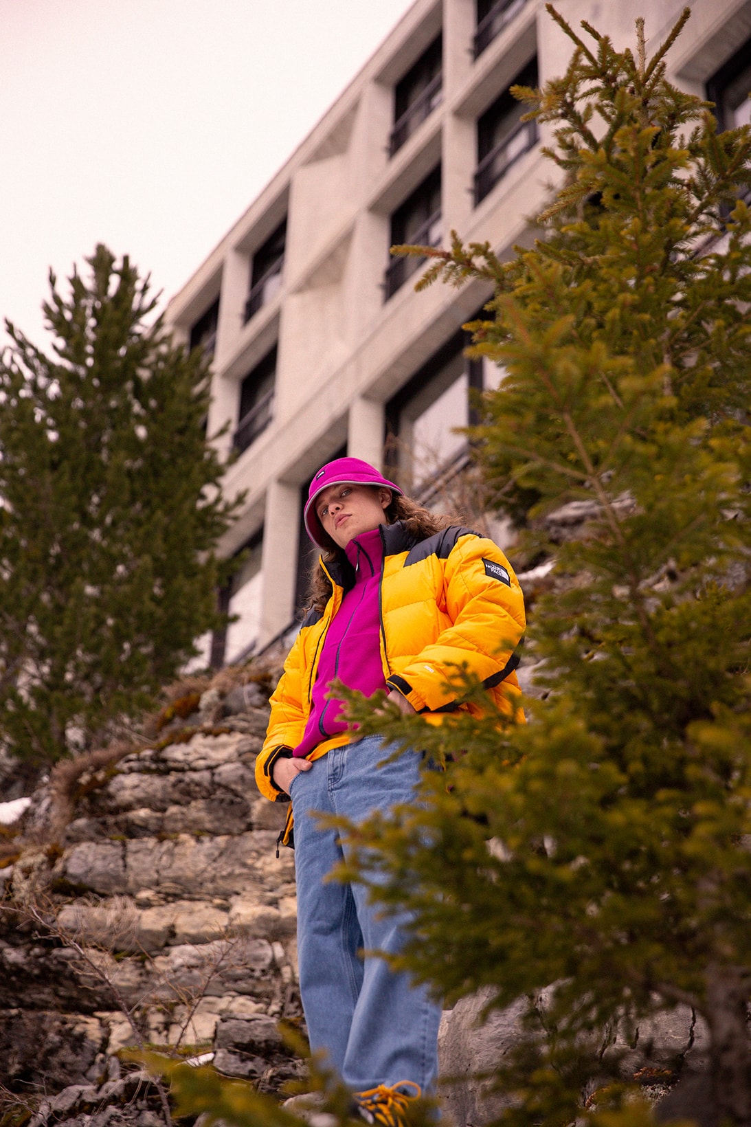the north face snow rogue collection outerwear jackets puffer fleece pants hats beanies pink yellow blue 