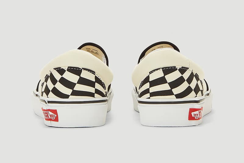 vans checkerboard slip on twist sneakers white cream black colorway sneakerhead footwear shoes