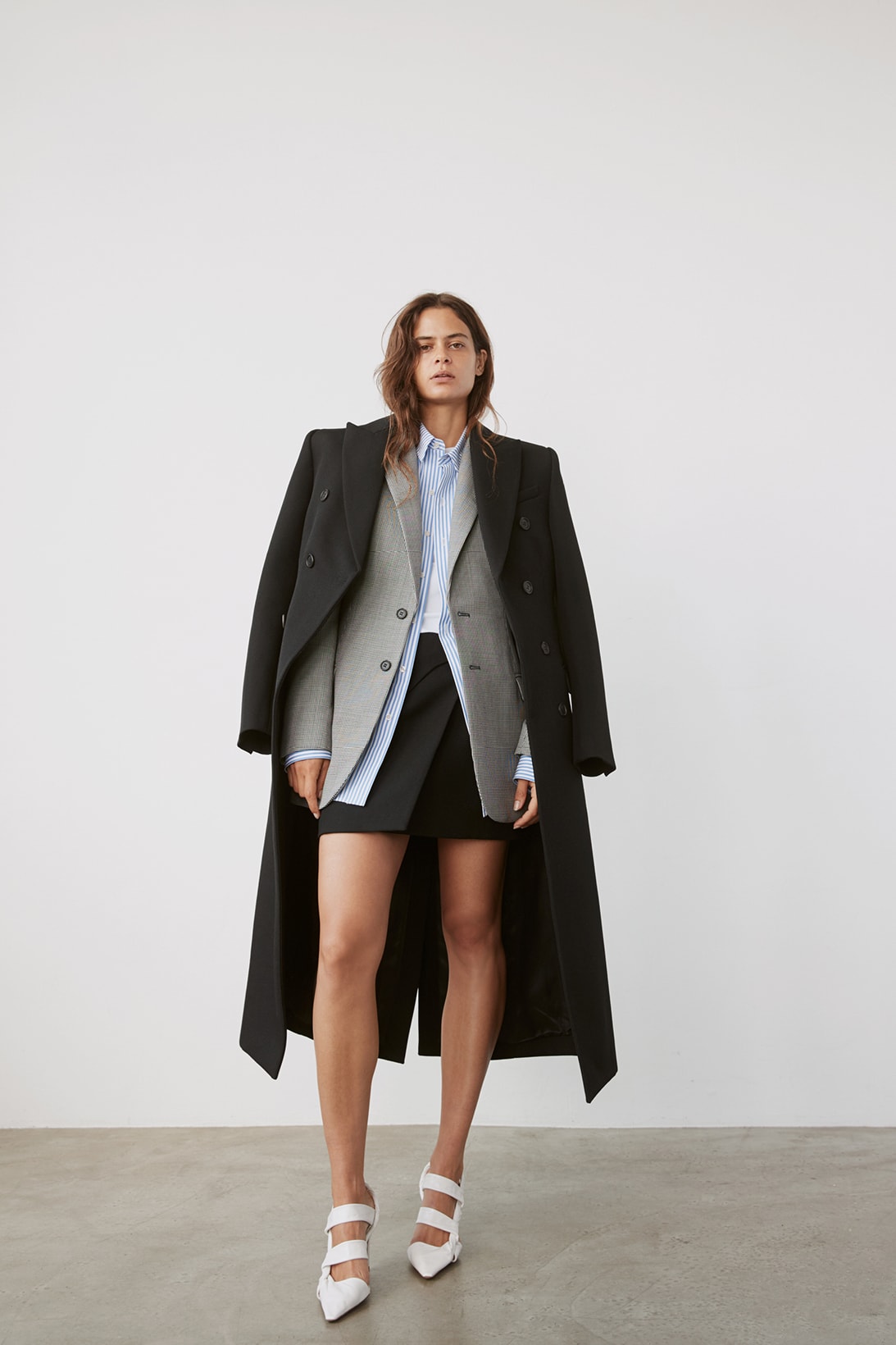 wardrobe nyc permanent collection minimal coats outerwear jackets pants skirts white black shirts