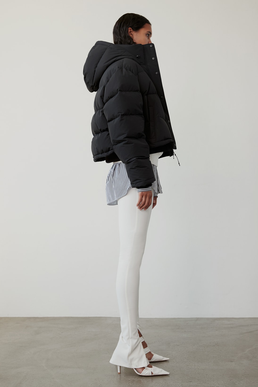 wardrobe nyc permanent collection minimal coats outerwear jackets pants skirts white black shirts