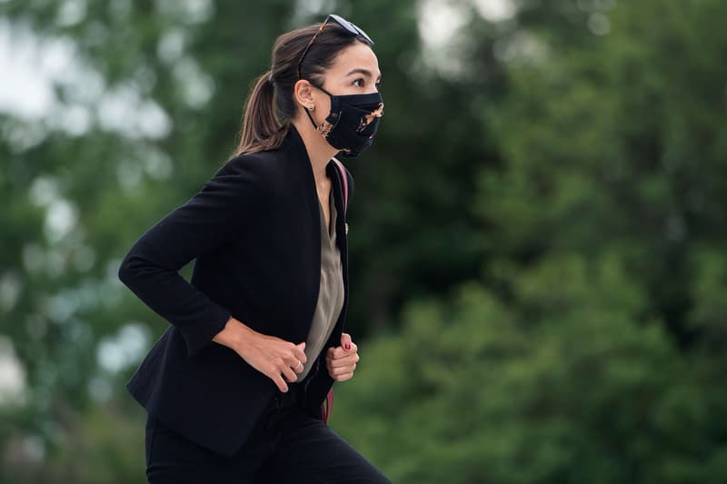 aoc alexandria ocasio cortez face mask covering coronavirus covid19 where to buy leah kirsch tie-dye